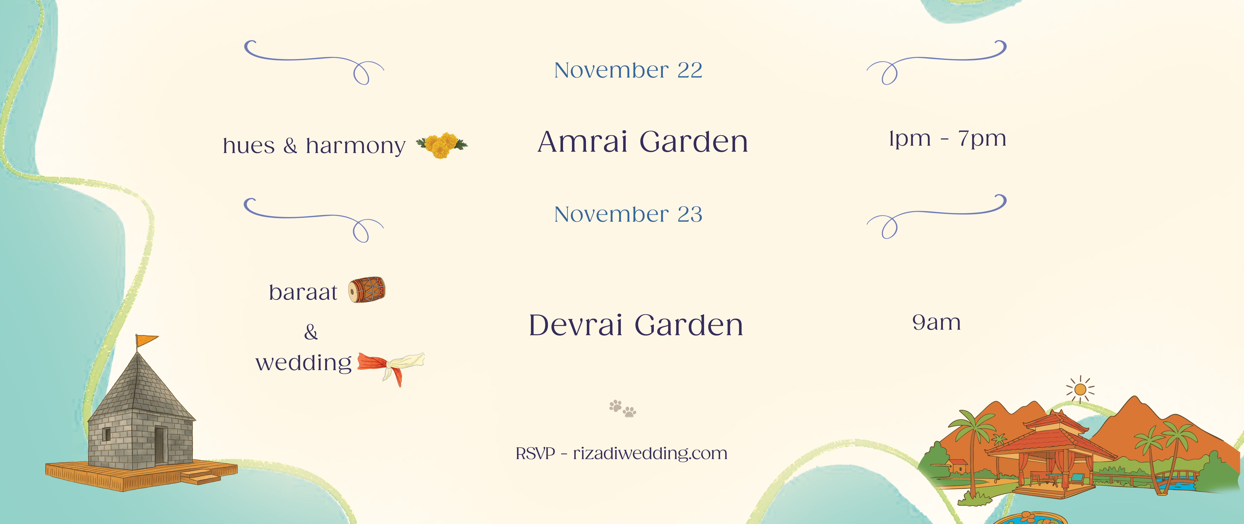 Wedding Schedule - Events Details